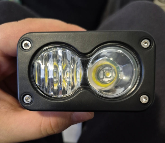 Battery powered Baja Style  lights for ebikes.